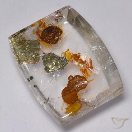 23.76ct Natürlicher Mehrfarbig Quarz mit Markasit, Fantasie, Transparent