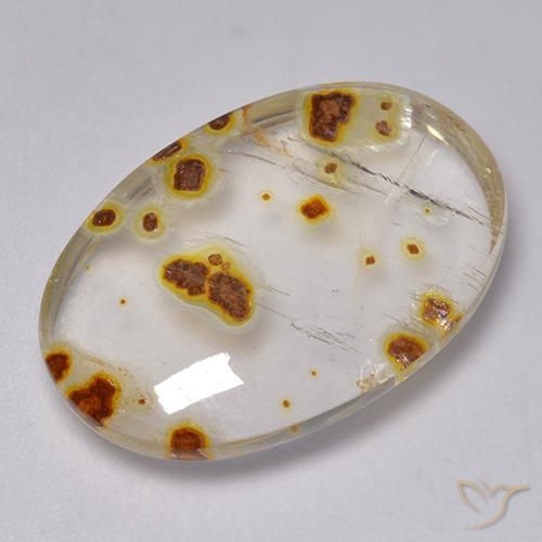 22.64ct Natürlicher Mehrfarbig Quarz mit Markasit, Oval, Transparent