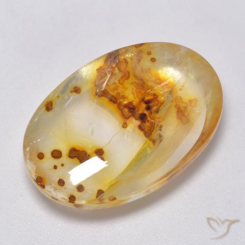 25.09ct Natürlicher Mehrfarbig Quarz mit Markasit, Oval, Transparent