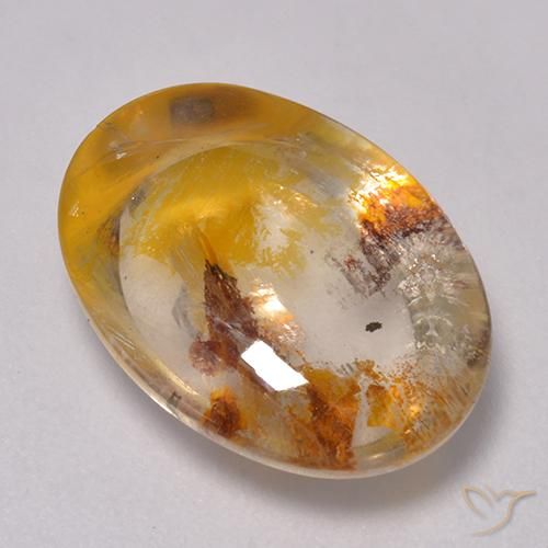 9.40ct Natürlicher Mehrfarbig Quarz mit Markasit, Oval, Transparent