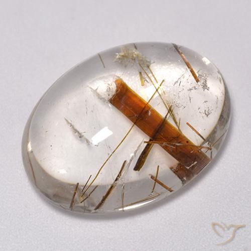 14.43ct Natürlicher Mehrfarbig Quarz mit Markasit, Oval, Transparent