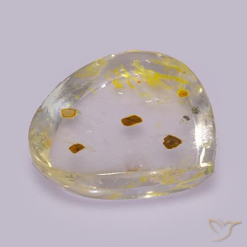 9,17 ctw natürlicher Mehrfarbig Quarz mit Markasit, Birnenform, Transparent