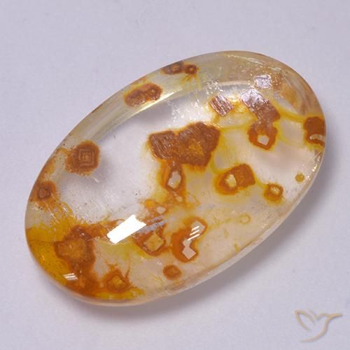 9,17 ctw natürlicher Mehrfarbig Quarz mit Markasit, Oval, Transparent