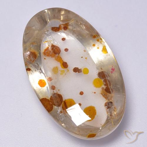 19.98ct Natürlicher Mehrfarbig Quarz mit Markasit, Oval, Transparent
