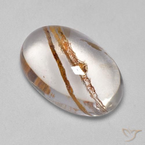 9,17 ctw natürlicher Mehrfarbig Quarz mit Markasit, Oval, Transparent