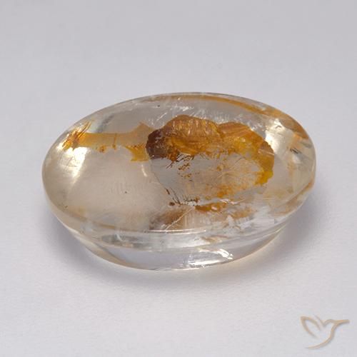 9,17 ctw natürlicher Mehrfarbig Quarz mit Markasit, Oval, Transparent