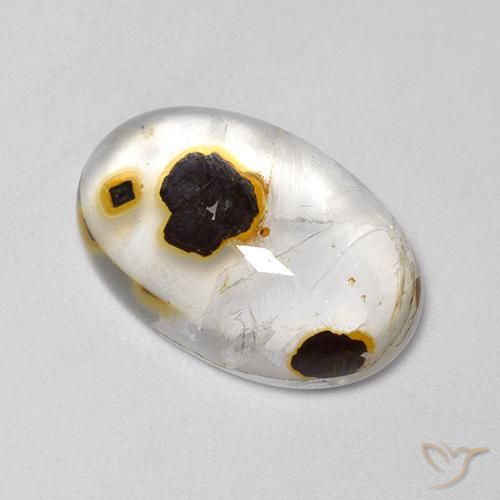 17.52ct Natürlicher Mehrfarbig Quarz mit Markasit, Oval, Transparent