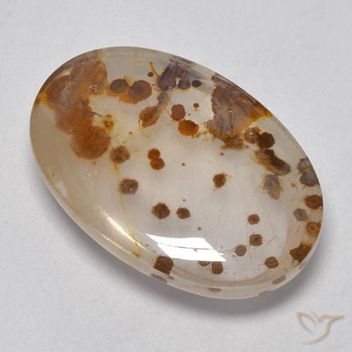 16.00ct Natürlicher Mehrfarbig Quarz mit Markasit, Oval, Transparent
