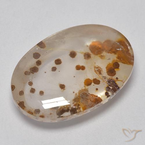 9,17 ctw natürlicher Mehrfarbig Quarz mit Markasit, Oval, Transparent