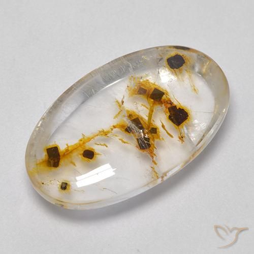 12.18ct Natürlicher Mehrfarbig Quarz mit Markasit, Oval, Transparent
