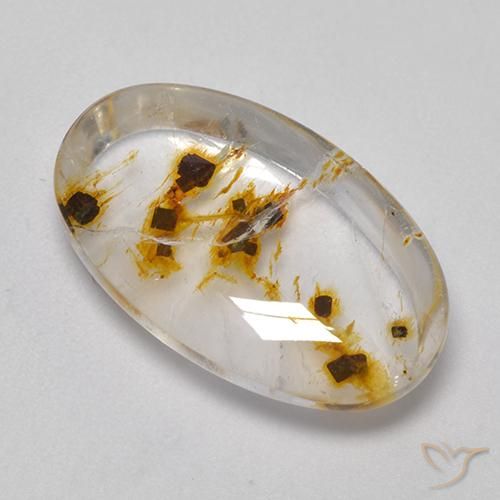 9,17 ctw natürlicher Mehrfarbig Quarz mit Markasit, Oval, Transparent