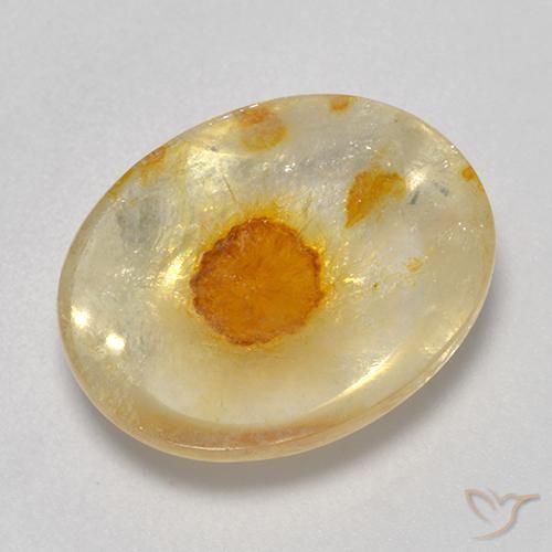 7.97ct Natürlicher Mehrfarbig Quarz mit Markasit, Oval, Transparent