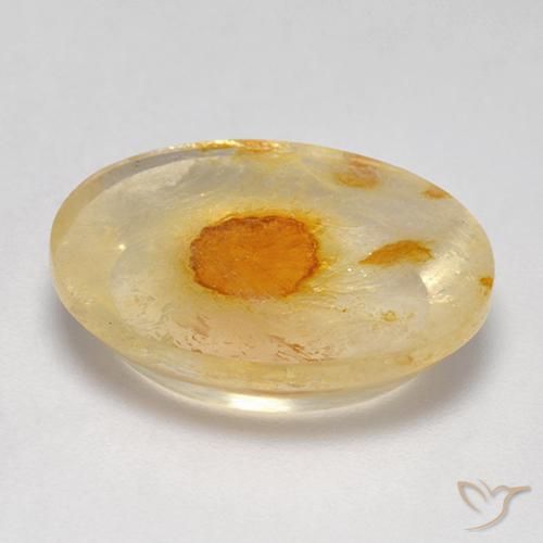 9,17 ctw natürlicher Mehrfarbig Quarz mit Markasit, Oval, Transparent