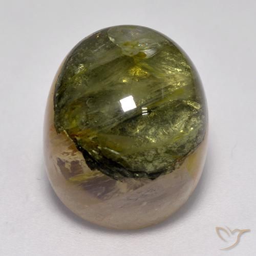9,17 ctw natürlicher Mehrfarbig Quarz mit Markasit, Oval, Lichtdurchlässig
