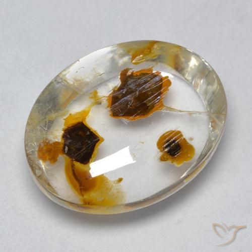 8.54ct Natürlicher Mehrfarbig Quarz mit Markasit, Oval, Transparent
