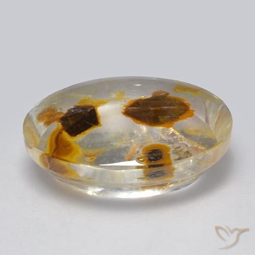 9,17 ctw natürlicher Mehrfarbig Quarz mit Markasit, Oval, Transparent