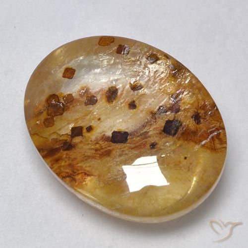 12.19ct Natürlicher Mehrfarbig Quarz mit Markasit, Oval, Transparent