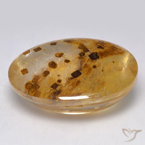 9,17 ctw natürlicher Mehrfarbig Quarz mit Markasit, Oval, Transparent