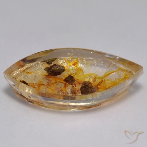 9,17 ctw natürlicher Mehrfarbig Quarz mit Markasit, Marquise, Transparent
