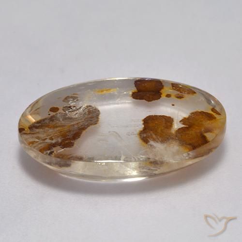 9,17 ctw natürlicher Mehrfarbig Quarz mit Markasit, Oval, Transparent