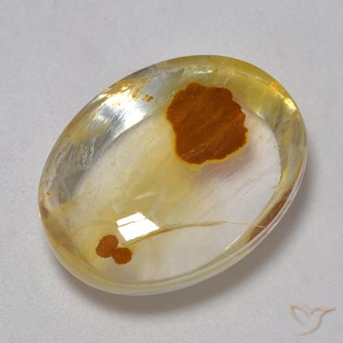 11.34ct Natürlicher Mehrfarbig Quarz mit Markasit, Oval, Transparent