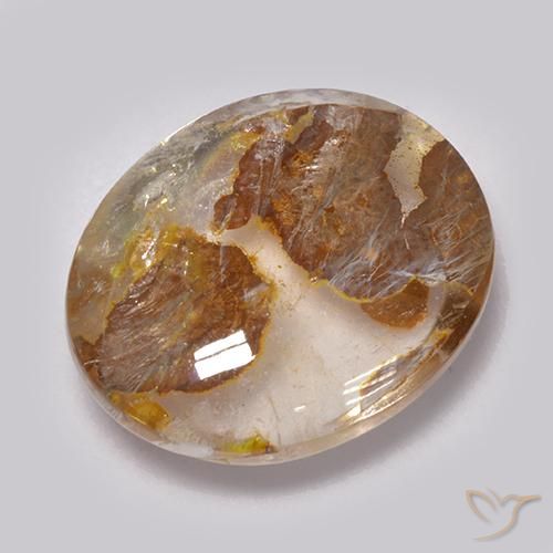 7.86ct Natürlicher Mehrfarbig Quarz mit Markasit, Oval, Transparent