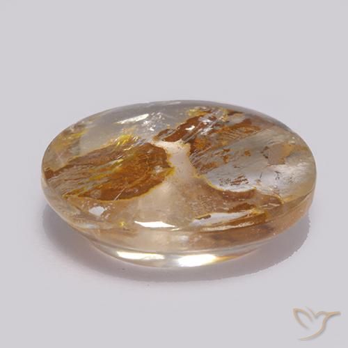 9,17 ctw natürlicher Mehrfarbig Quarz mit Markasit, Oval, Transparent