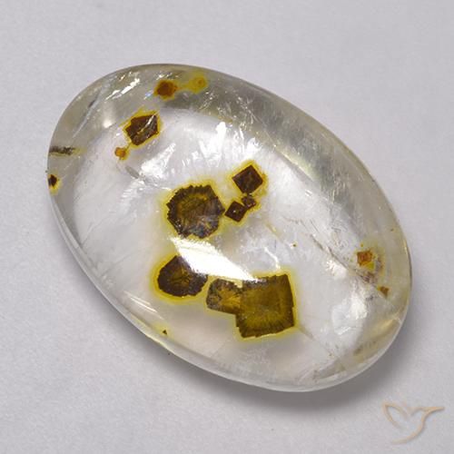 16.72ct Natürlicher Mehrfarbig Quarz mit Markasit, Oval, Transparent