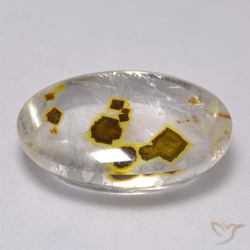 9,17 ctw natürlicher Mehrfarbig Quarz mit Markasit, Oval, Transparent