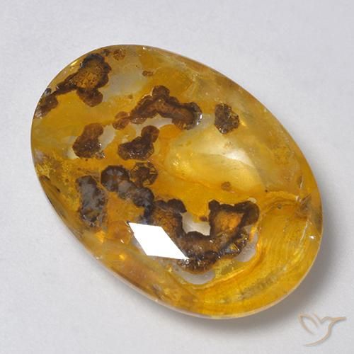 18.71ct Natürlicher Mehrfarbig Quarz mit Markasit, Oval, Transparent
