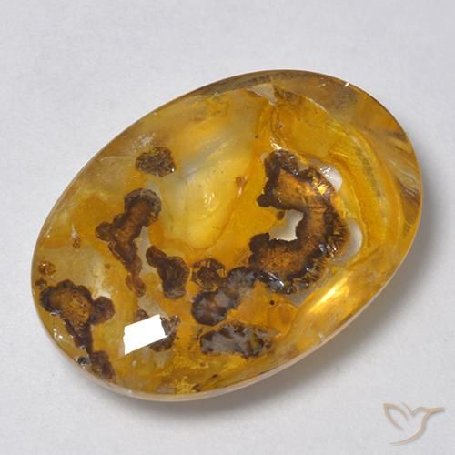 9,17 ctw natürlicher Mehrfarbig Quarz mit Markasit, Oval, Transparent