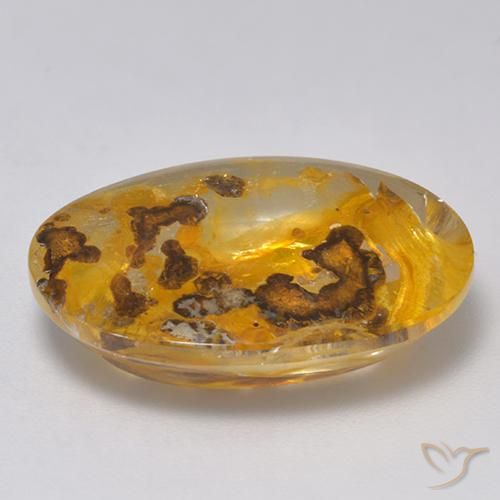 9,17 ctw natürlicher Mehrfarbig Quarz mit Markasit, Oval, Transparent