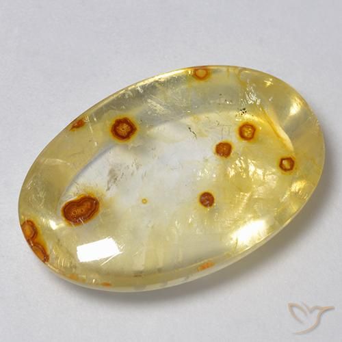 19.30ct Natürlicher Mehrfarbig Quarz mit Markasit, Oval, Transparent