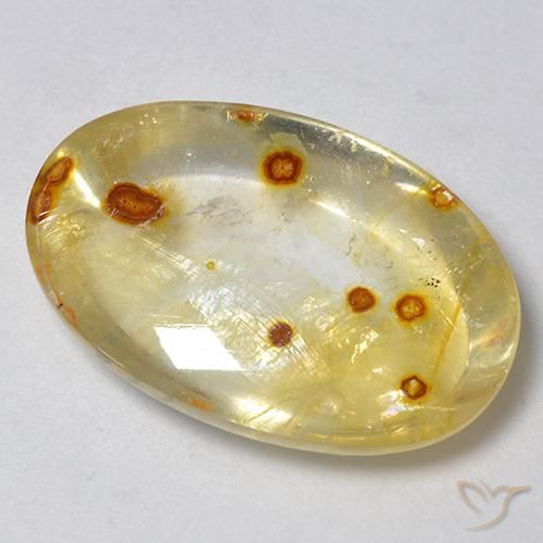 9,17 ctw natürlicher Mehrfarbig Quarz mit Markasit, Oval, Transparent