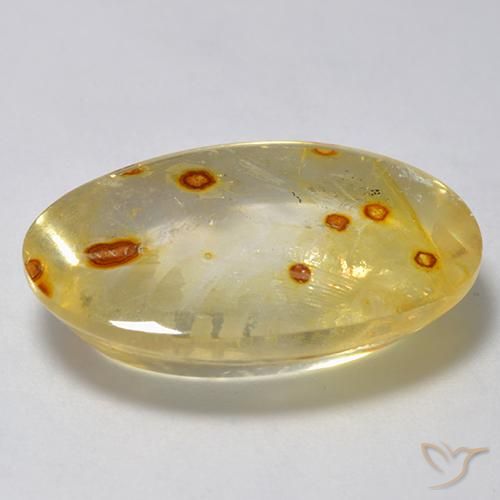 9,17 ctw natürlicher Mehrfarbig Quarz mit Markasit, Oval, Transparent
