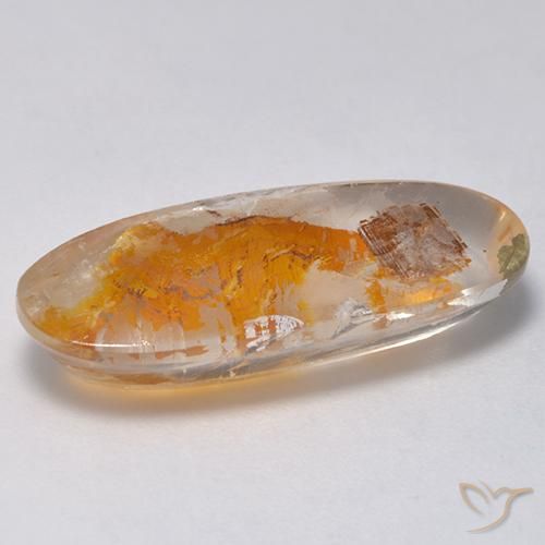 9,17 ctw natürlicher Mehrfarbig Quarz mit Markasit, Oval, Transparent