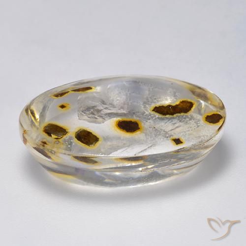 9,17 ctw natürlicher Mehrfarbig Quarz mit Markasit, Oval, Transparent