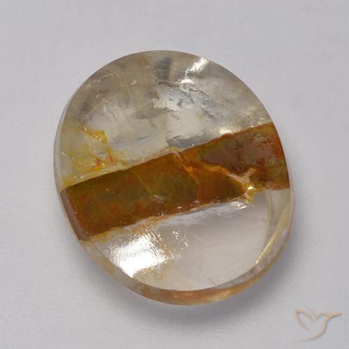 8.27ct Natürlicher Mehrfarbig Quarz mit Markasit, Oval, Transparent