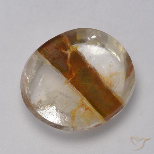 9,17 ctw natürlicher Mehrfarbig Quarz mit Markasit, Oval, Transparent