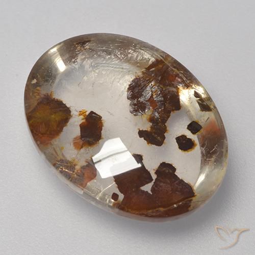 10.20ct Natürlicher Mehrfarbig Quarz mit Markasit, Oval, Transparent