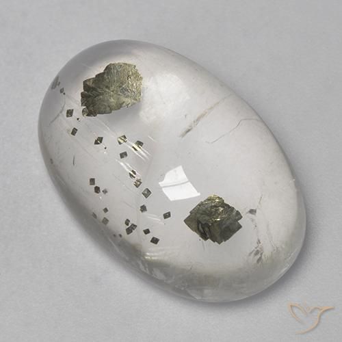 15.62ct Natürlicher Mehrfarbig Quarz mit Markasit, Oval, Transparent