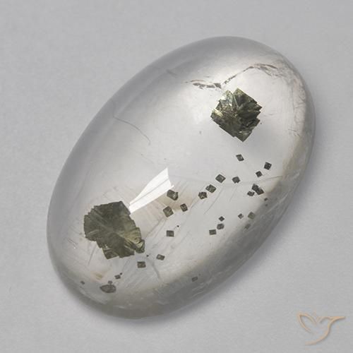 9,17 ctw natürlicher Mehrfarbig Quarz mit Markasit, Oval, Transparent