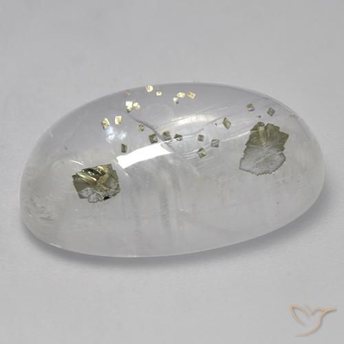 9,17 ctw natürlicher Mehrfarbig Quarz mit Markasit, Oval, Transparent