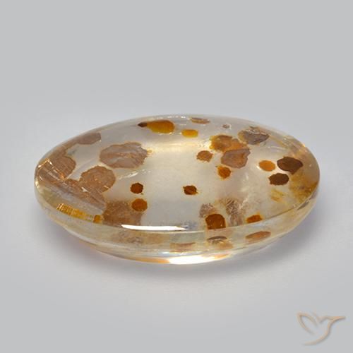 9,17 ctw natürlicher Mehrfarbig Quarz mit Markasit, Oval, Transparent