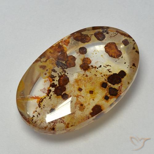 9,17 ctw natürlicher Mehrfarbig Quarz mit Markasit, Oval, Transparent