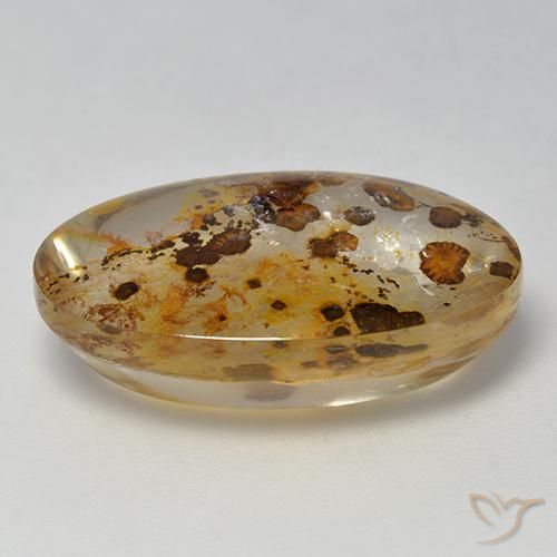 9,17 ctw natürlicher Mehrfarbig Quarz mit Markasit, Oval, Transparent