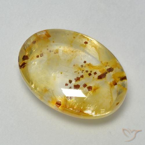 9.87ct Natürlicher Mehrfarbig Quarz mit Markasit, Oval, Transparent