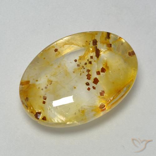 9,17 ctw natürlicher Mehrfarbig Quarz mit Markasit, Oval, Transparent