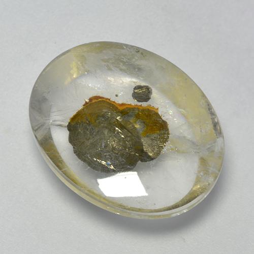 9,17 ctw natürlicher Mehrfarbig Quarz mit Markasit, Oval Schliff, Transparent