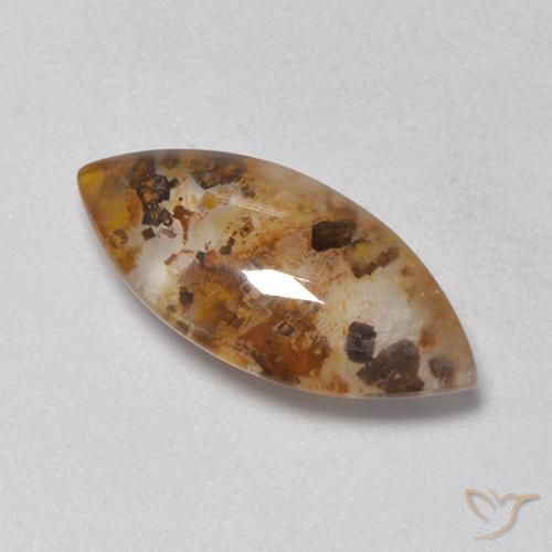 4.54ct Natürlicher Mehrfarbig Quarz mit Markasit, Marquise, Transparent